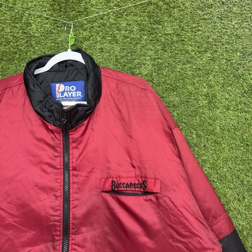 Vintage Pro Player Tampa Bay Buccaneers Jacket Mens 2XL Red Black NFL Football